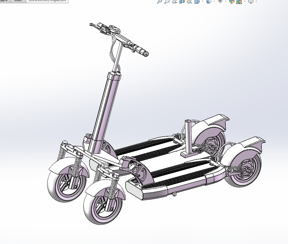便携代步车的机构设计-三维图